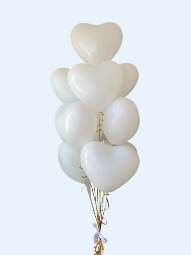 Фонтан из белых шаров