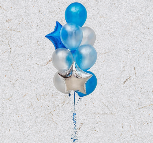 Фонтан из 10 шаров со звездой