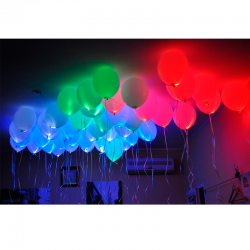 Облако из светящихся гелиевых шаров