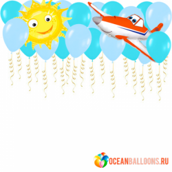 Голубые шары под потолок