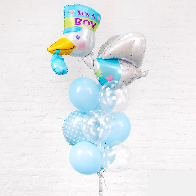 Фонтан из шаров на выписку