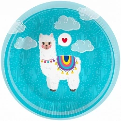 Тарелки (7_18 см) Лама Альпака, Бирюзовый, 6 шт.
