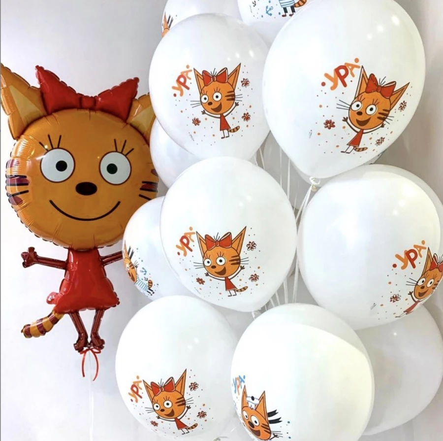 Композиция «Карамелька три кота и облако»