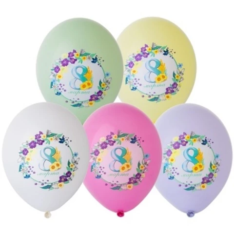 Гелиевые шары на 8 марта латексные