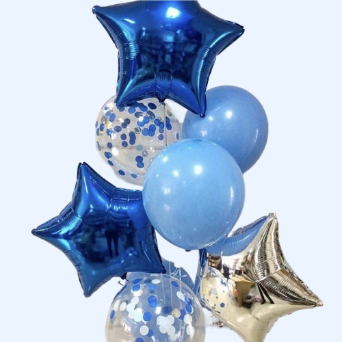 Фонтан из 7 шаров для мальчика