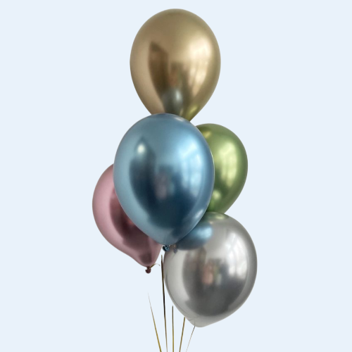 Фонтан из 5 гелиевых шаров