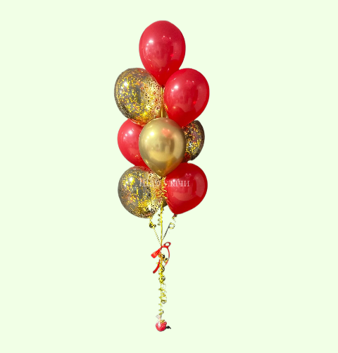 Фонтан из 10 шаров для девочки