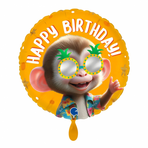 Шар Круг Обезьянка в очках